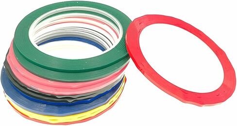 Graphic Chart Tape,Self-Adhesive Gridding Marking Art Whiteboard Tape(3mm Width,12pcs with 6 Colors) in Saudi Arabia