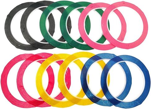 Graphic Chart Tape,Self-Adhesive Gridding Marking Art Whiteboard Tape(3mm Width,12pcs with 6 Colors) in Saudi Arabia