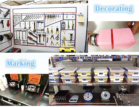 Graphic Chart Tape,Self-Adhesive Gridding Marking Art Whiteboard Tape(3mm Width,12pcs with 6 Colors) in Saudi Arabia