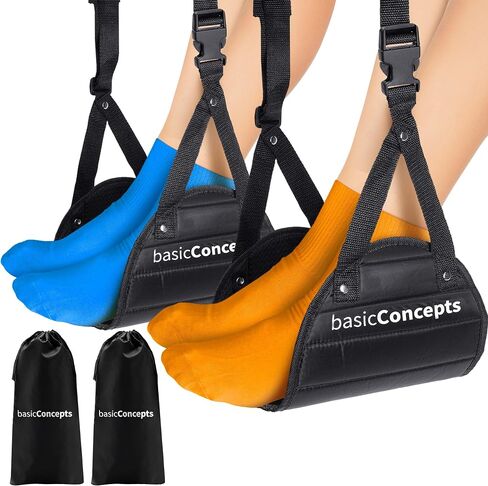 Airplane Footrest (4 Pack), Perfect Foot Hammock Airplane or Office Footrest to Relax Your Feet - Airplane Foot Hammock for Airplane Travel Accessories, Plane Footrest, Airplane Essentials in Saudi Arabia