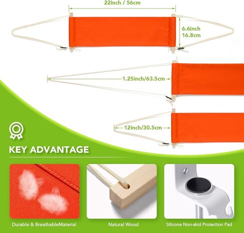 أرجوحة القدم تحت مسند القدمين المكتبي | مسند للقدمين قابل للتعديل تحت أرجوحة المكتب | أرجوحة مكتبية محمولة مع حامل سماعات الرأس (أسود) in Kuwait