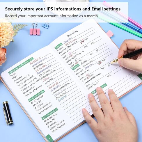 UpUDo Password Book with Tabs, Hardcover Internet Password Keeper and Telephone Address Organizer for Record Contacts-140 Pages- 5.8 * 8.3 inch Journal for Home or Office in Kuwait