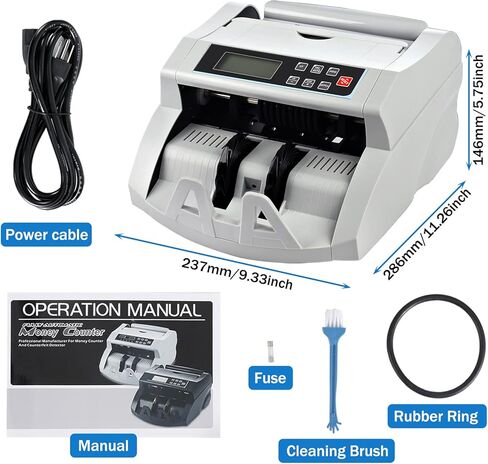 Money Counter Machine Count Value for US Dollar only,UV/MG/MT/IR/DD Detection Bill Counter,Add+Batch/Add+Value Modes Money Counting Machine, Cash Counter with LCD Display in Kuwait