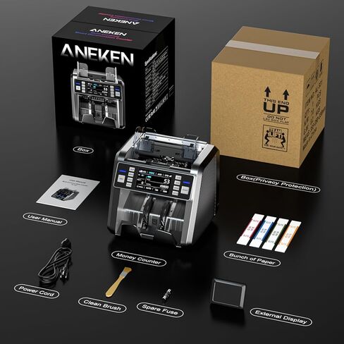 ماكينة عد النقود ذات الطوائف المختلطة من Aneken، عد القيمة، العد المختلط مع 2 CIS/UV/MG/IR/DD/DBL/HLF/CHN، عداد فواتير كشف التزييف، عداد نقدي مع شاشة تعمل باللمس in Kuwait