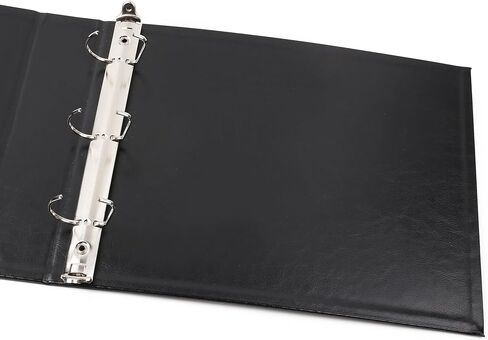 مجلد فحص مكون من 3 حلقات - لمحاسب المنزل وشيكات دفتر المكتب - يناسب 3 شيكات عمل في الصفحة مع قسائم جانبية، يمكن أن يحمل 250 شيكًا، غطاء جلدي من الفينيل - 11 1/4 بوصة × 9 بوصة in Kuwait