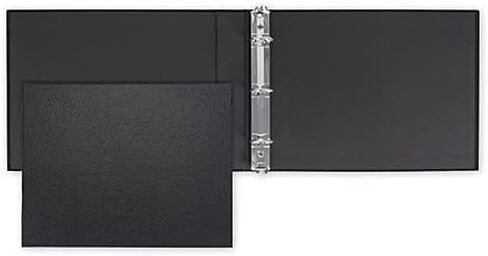 مجلد فحص مكون من 3 حلقات - لمحاسب المنزل وشيكات دفتر المكتب - يناسب 3 شيكات عمل في الصفحة مع قسائم جانبية، يمكن أن يحمل 250 شيكًا، غطاء جلدي من الفينيل - 11 1/4 بوصة × 9 بوصة in Kuwait
