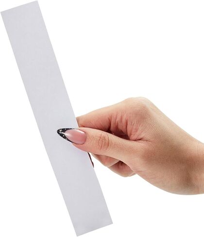 Juvale 300 Pack Money Bands for Cash, Blank Self-Adhesive Currency Straps, Bill Wrappers (White, 7.8x1.2 in) in Kuwait