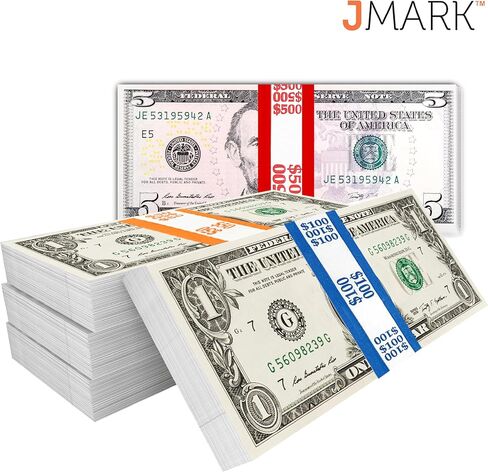 أشرطة أكمام للعملات المعدنية - مصنوعة في الولايات المتحدة الأمريكية (عبوة من 175 قطعة) أغلفة نقود متنوعة ذاتية اللصق للفواتير، أغلفة مرمزة بالألوان تلبي معايير ABA، 7.5 × 1.25 بوصة - ورق كرافت قابل لإعادة التدوير in Kuwait