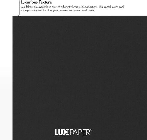LUXPaper 9" x 12" Presentation Folders | Two Pocket | Black Linen | 100lb. Cover | 50 Qty in Saudi Arabia