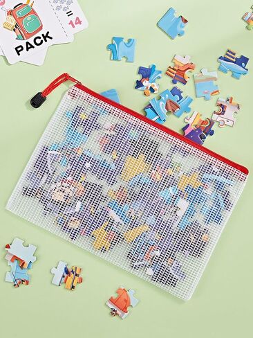 JARLINK 20 Pack 10 Colors Zipper Mesh Document Pouch, 6x9 Inch/A5, Plastic Water-Resistant File Bags, for School Office Supplies, Cosmetics Travel Storage, Assorted Color in Kuwait