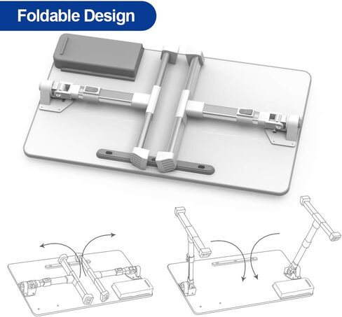Besign LT06 Pro Adjustable Laptop Table [Large Size], Portable Standing Bed Desk, Foldable Sofa Breakfast Tray, Notebook Computer Stand for Reading and Writing, Black in Kuwait