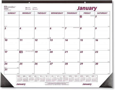Brownline 2024 Monthly Desk Pad Calendar, 12 Months, January to December, 22" x 17" (C1731-24) in Saudi Arabia
