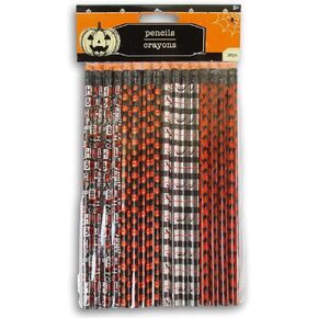 Fall Crafts Halloween Trick or Treat Reward Favor Assorted Pencils - 16 Count Multicolor