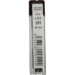 Koh-I-Noor Rapidomatic Lead Refills, 0.5mm Dia., 2H Degree, 12 Leads/Pack