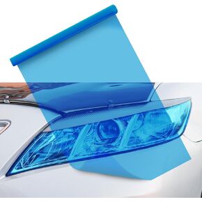 12 x 48 inches Headlight Tint Film, Tint Vinyl Wrap Protector Film, Fog Lights, Rear Lights, Tail Lights Color Change for Cars, Vinyl Film Self Adhesive (Black)