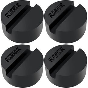 Rubber Jack Pad 3-Ton Capacity with Dia 2.9inch and 0.4inch Slotted Jack Pads Heavy Duty Floor Jack Pads Protect Your Car Pinch Welds, Paint, and Metal Universal fit For Most Jacks and Vehicles
