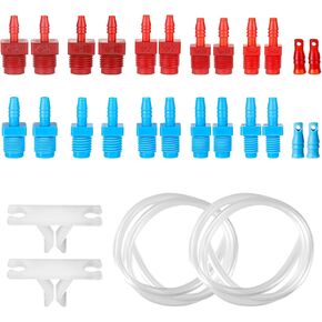 14151 Brake Master Cylinder Bleeder Kit, Universal Master Cylinder Bleeder Kit Replacement Includes 21.65 Inch Brake Bleeder Hose, Clip and Threaded Fittings