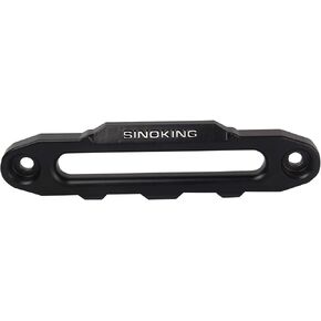 Sinoking Winch 10 inch Aluminum Hawse Fairlead for 8000-15000 LBs Synthetic Winch Rope (Black textured coating)