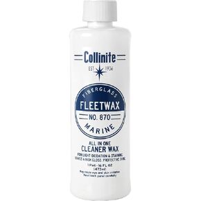 Collinite 870 All-In-One Cleaner Wax for Marine/RV. Removes Oxidation + Restores Look + Provides High Gloss Shine in One Single Step. Provides UV Protection & Prevents Oxidation. (16 fl oz)