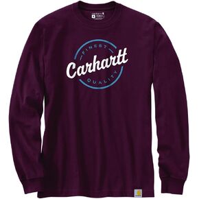 Carhartt Men's Loose Fit Heavyweight Long-Sleeve Script Graphic T-Shirt