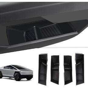 Door Pocket Storage Organizer for 2024 Tesla Cybertruck Accessories, Full Cover Front and Rear Door Tray Organizer for Cybertruck Accessories, 4 PCS