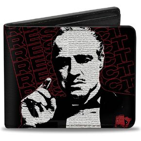 Buckle-Down Paramount Pictures Wallet, Bifold, The Godfather Vito Corleone the Don Loyalty Honor Family, Vegan Leather