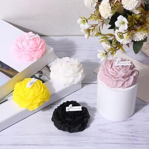 1 PCS 3D Rose Bow Teddy Bear Candle Silicone Mould, DIY Paint Your Bow-Tie Bear Candle molds, Silicone Mold for DIY Handmade Soaps, Epoxy Resin Crafts, Father's Day Gifts, Birthday Gifts