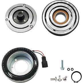 A/C Compressor Clutch Assembly Kit Plate Pulley Bearing Coil 152032 Replacement for 2009-2014 Nissan Murano 3.5L, AC Air Conditioning Compressor Clutch Coil Auto Repair Kit