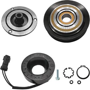 A/C Compressor Clutch Assembly Kit Plate Pulley Bearing Coil 1912 Replacement for 2008 2009 2010 Dodge Ram 1500, AC Air Conditioning Compressor Clutch Coil Auto Repair Kit