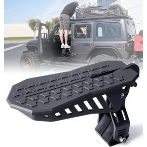 Xprite عتبة باب السيارة كبيرة جدًا، خطوة باب قابلة للطي مطورة ورف سقف عالي التحمل، سلم دواسة على مزلاج الباب متوافق مع معظم السيارات والشاحنات وسيارات الدفع الرباعي، أقصى حمولة 450 رطلاً in Kuwait