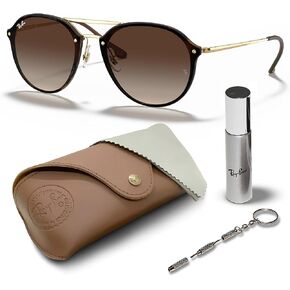 Ray-Ban RB4292N Blaze Double Bridge Phantos Shape Sunglasses With Eyewear Kit Bundle - Adjustable Nose Pads - Ideal Formal and Casual Wear Retro Sunglasses