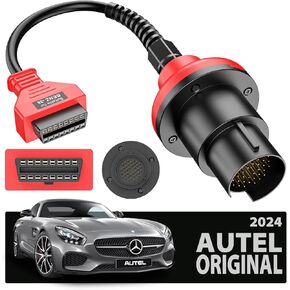 Autel Original BENZ-38 PIN Adapter, 38 Pin Male to 16 Pin Female OBDII Connector Compatible with Mercedes-Benz Pre-2001, Work with Autel Scanner MK808S, MK808BT PRO, MK900, Elite II PRO, Ultra, etc