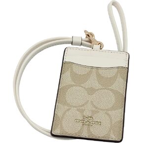 Coach Signature PVC Lanyard Light Khaki Chalk F63274