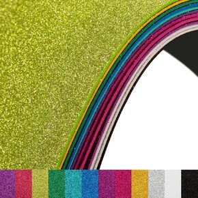 20 Pack Glitter EVA Foam Sheets Craft 8 x 12 inch, 20 Colors Sparkles Foam Paper for Art Crafts Projects, Classrooms Scrapbook Gift DIY Cutters Card Party Decoration (Multicolor 01)