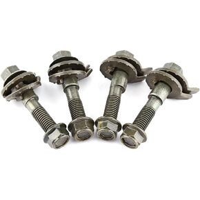 Camber Bolts, 4pcs 14mm Vehicles Steel Four Wheel Alignment Adjustable Camber Kit Cam Bolt