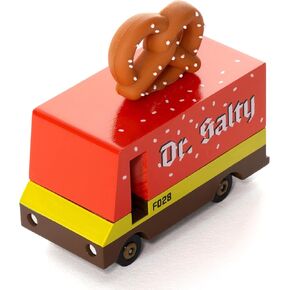 CANDYCAR® Wooden Food Truck Collection - Pretzel Van, Premium Handcrafted Beech Wood Toy Car