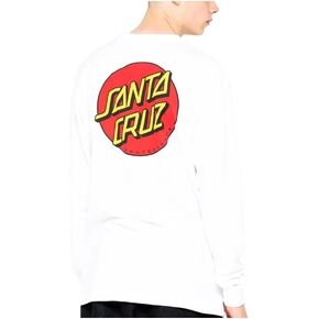 SANTA CRUZ Classic Dot L/S Midweight T-Shirt White XL Youth