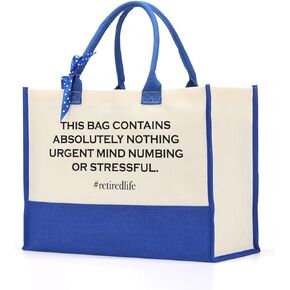 FORBIDDEN PAPER Retirement Gifts for Women Retirement Decorations Travel Gift Lake House Gifts Boat BeachTote Bag