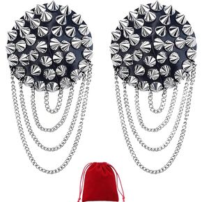 Punk Leather Nipple Cover with Metal Chain Tassel Reusable Breast Nipple Stickers Sexy Pasties Bra Body Jewelry
