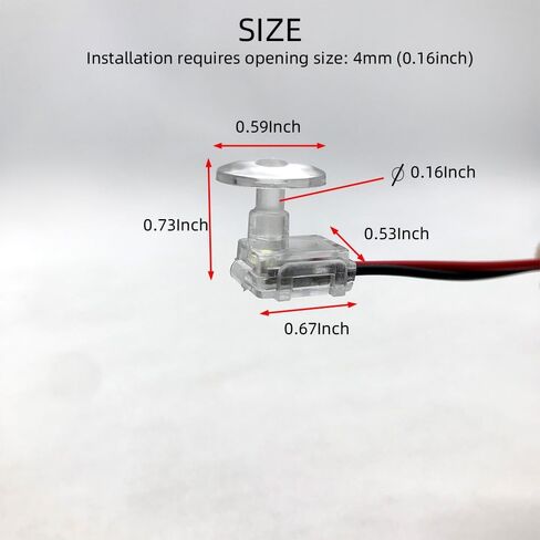 4pcs Red Car Door Light,Flush Mount 12V LED Light for Bumper Grille Cars Interior Dash Ambient Lighting Motorcycle Door Bowl Lamp LED Indicator Light Transparent Shell Light Guide Light Source in Kuwait
