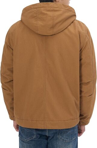 HISEA Men's Duck Sherpa-Lined Jacket Relaxed Fit Mens Winter Insulated Canvas Hooded Work Utility Jacket with Pockets in Saudi Arabia