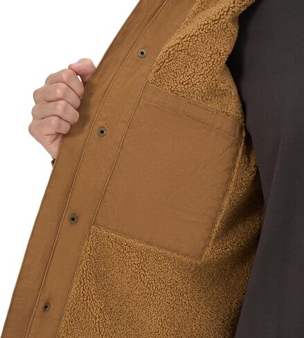HISEA Men's Duck Sherpa-Lined Jacket Relaxed Fit Mens Winter Insulated Canvas Hooded Work Utility Jacket with Pockets in Saudi Arabia