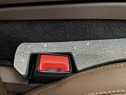 2 Pack Sparkly Diamond Car Seat Gap Filler Universal Gap Filler for Car SUV and Truck Fit Between Seats and Console Stop Things from Dropping (White) in Saudi Arabia