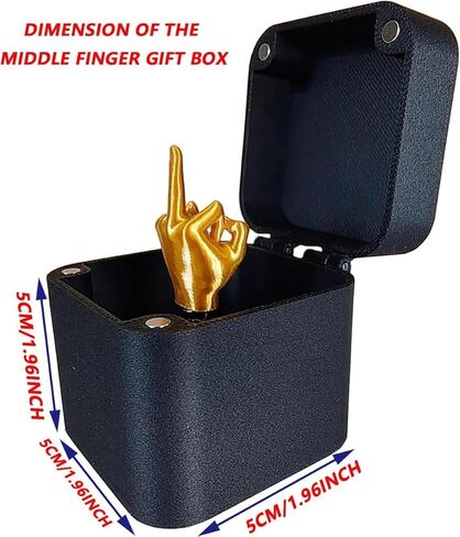 الإصبع الأوسط في صندوق، صندوق هدايا مفاجأة للإصبع الأوسط، صندوق هدايا مزعج، صندوق هدايا هفوة، هدية مزحة ساخرة لليد مع صندوق للبالغين، صندوق هدايا مضحك لديكور سطح المكتب (قطعة واحدة) in Kuwait