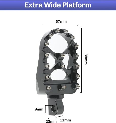 أوتاد القدم، أوتاد قدم الدراجة النارية، أوتاد قدم الدراجة الترابية، ملحقات السيارة أوتاد الدراجة الترابية CNC أوتاد قدم واسعة، دواسة راحة MX قابلة للتعديل 360 درجة، مناسبة لـ Dyna Sportster Iron 883 in Kuwait