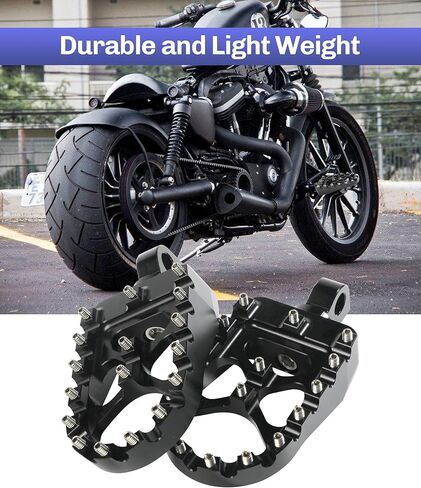 أوتاد القدم، أوتاد قدم الدراجة النارية، أوتاد قدم الدراجة الترابية، ملحقات السيارة أوتاد الدراجة الترابية CNC أوتاد قدم واسعة، دواسة راحة MX قابلة للتعديل 360 درجة، مناسبة لـ Dyna Sportster Iron 883 in Kuwait