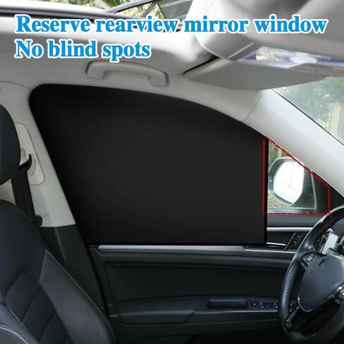 Car Side Window Sun Shade, Magnetic Window Sunshades Privacy Curtains, Strong-Light Blocking&UV Protection Car Window Covers, Universal Car Accessories for Car Camping, Sleeping (Black) in Saudi Arabia