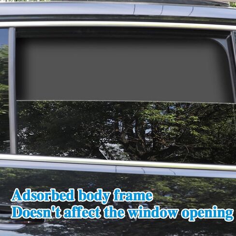 Car Side Window Sun Shade, Magnetic Window Sunshades Privacy Curtains, Strong-Light Blocking&UV Protection Car Window Covers, Universal Car Accessories for Car Camping, Sleeping (Black) in Saudi Arabia