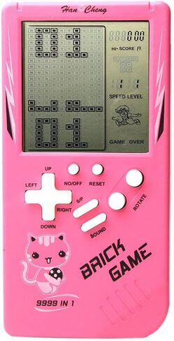 Retro Big Screen Brick Game Console 9999 in 1 Tank/Racing/Shooting Casual Puzzle Game Adjustable Difficulty and Speed Small and Easy to Carry Best Gifts (Blue) in Saudi Arabia