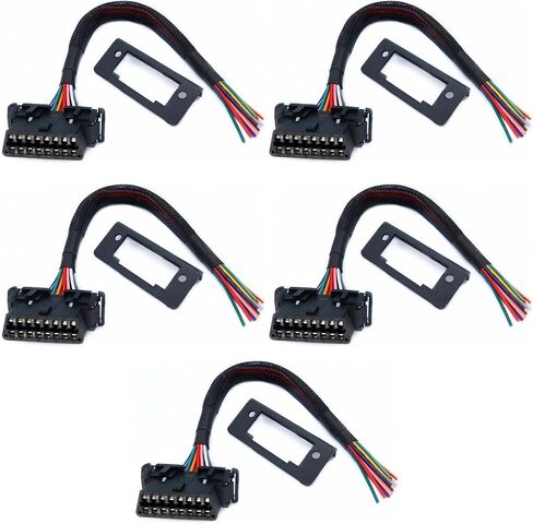 JUTA OBD2 J1962 Female to Open Pigtail Cable Bracket 16PIN OBDII Port Replacement Cable - [1ft/30cm] in Saudi Arabia